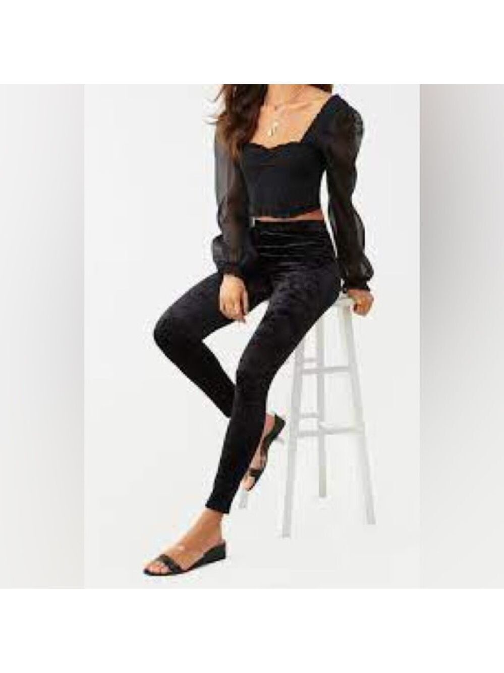 Forever 21 Crushed Velvet Leggings